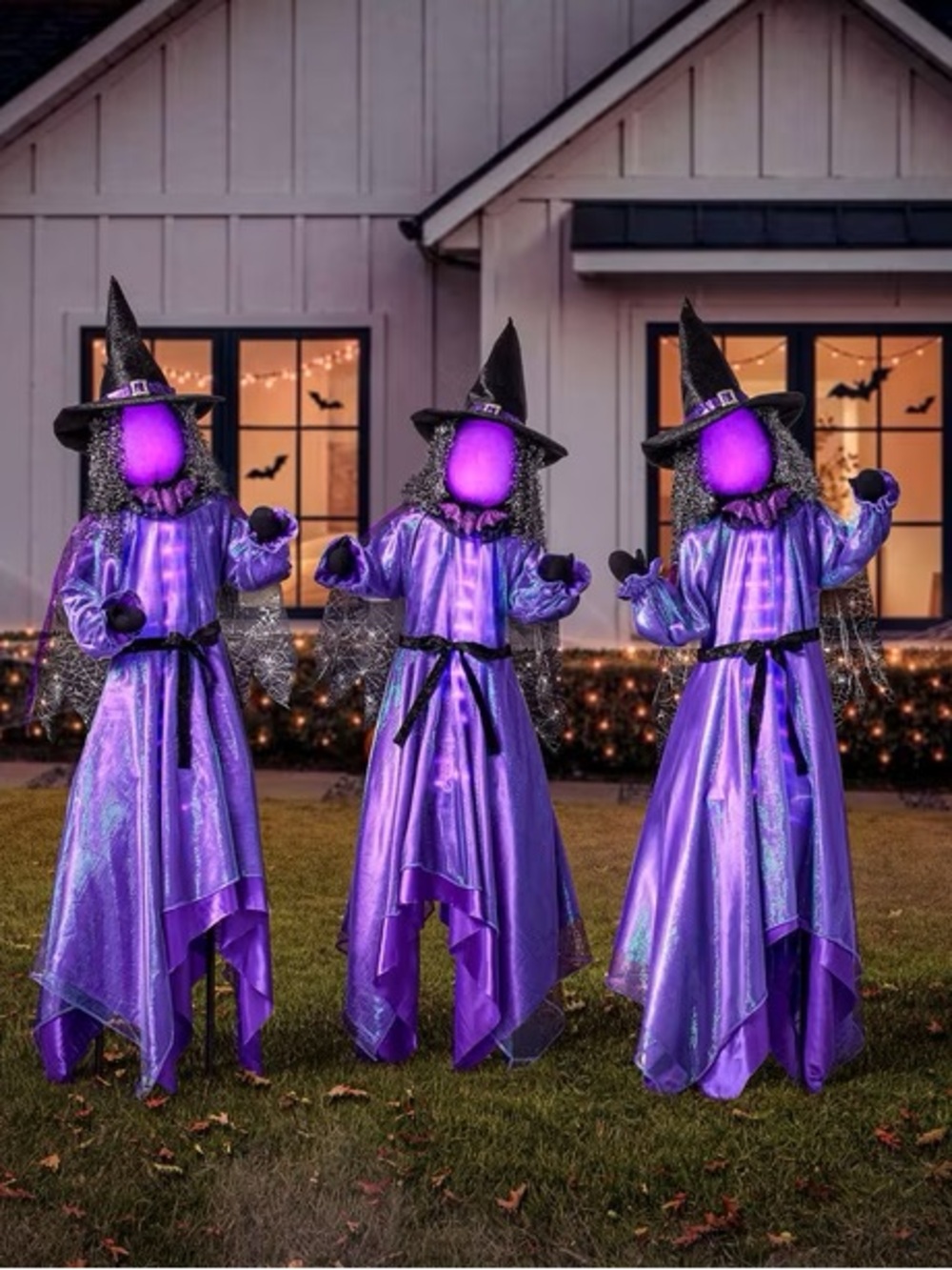 Pre-Lit Animated Witches, Set of 3